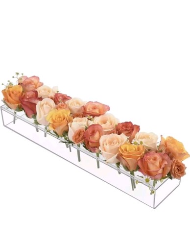 Clear acrylic flower vase - clear,
