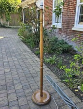 Vintage Floor Lamp Turned Wood