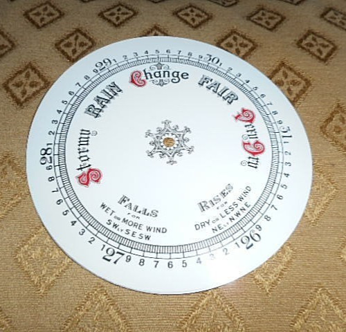 Barometer aneroid dial face - barometer,