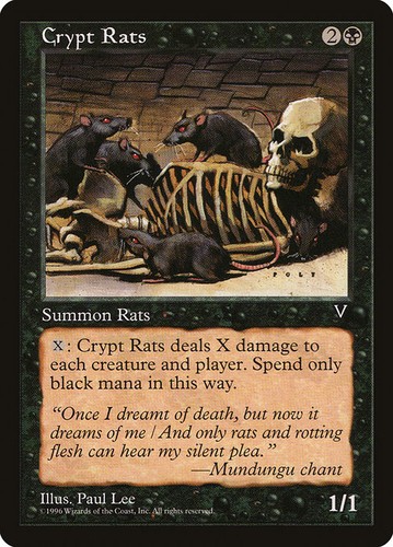 Mtg crypt rats - [mtg], (vis)