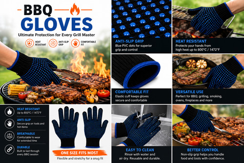 Flexitt oven bbq gloves 800 - oven,