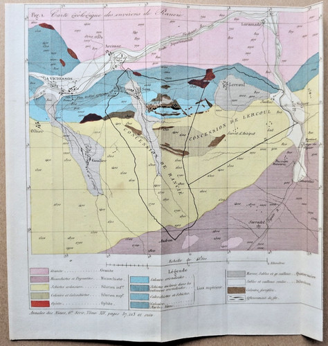 Geological map vicdessos - geological,