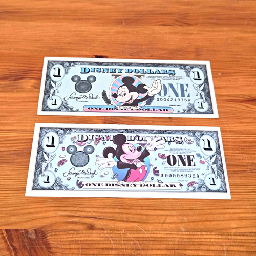 Disney dollars notes x - $1,