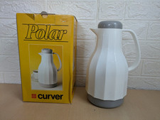 Vintage Curver Polar Flask Jug 1 Litre White & Grey Boxed New