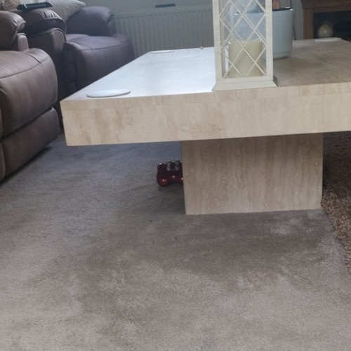 Beige marble coffee table - beige,