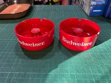 Budweiser Red Plastic Ashtray