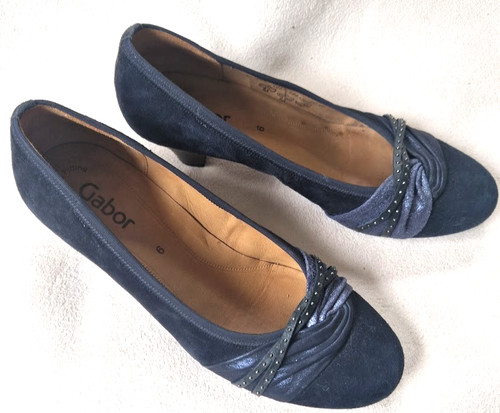 Ladies gabor blue suede - ladies,