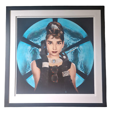 Breakfast at Tiffany's, Smart Phone! Very Large Original Mixed Media Print c2017