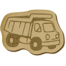 6 x 'Dump Truck Toy' MDF Craft Embellishments (EB00035239)