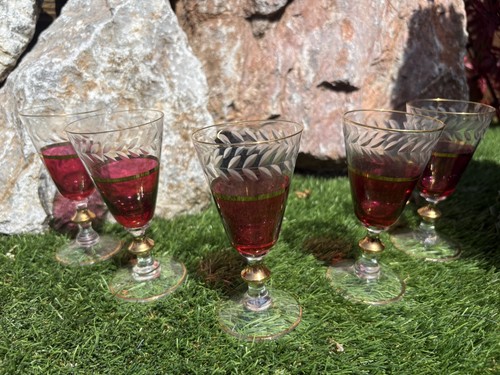 Vintage glass hand painted - glass, hand-painted