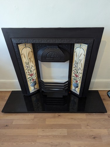 Vintage black fireplace