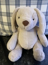 Mothercare Beige Snuggle Puppy Dog Soft Toy Plush - approx 8” seated 