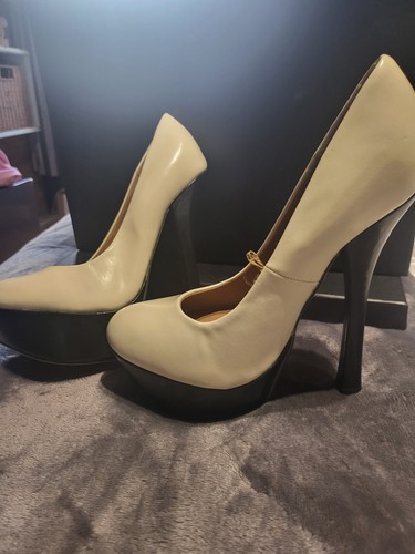Primark cream black platform - primark, cream/black