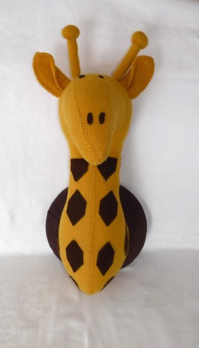 Felt giraffe head wall - wall, hanging