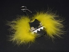 Fendi Monster Bugs Bugs Eye Fur Charm Mirror Yellow Key Ring Keychain Used