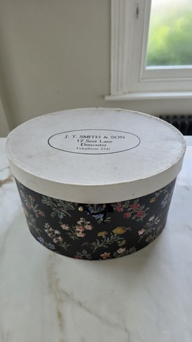 Vintage floral cardboard hat - vintage,
