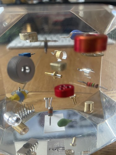 Lucite exploding watch parts - parts,