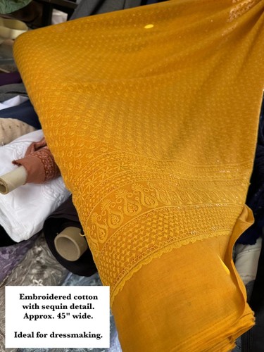 Embroidered orange mustard - orange,
