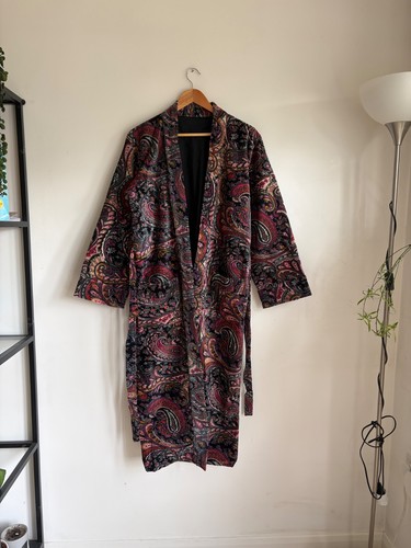 Paisley luxury velvet duster - velvet,