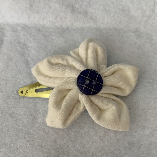 Handcrafted white flower with - handcrafted,