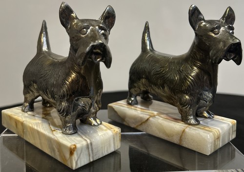 Vintage scottie dog bookends - dog,