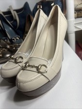 Gucci pumps ivory wedge - ivory,
