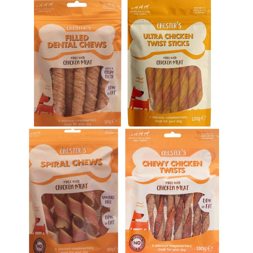 Chester chicken dog chews - chester’s,