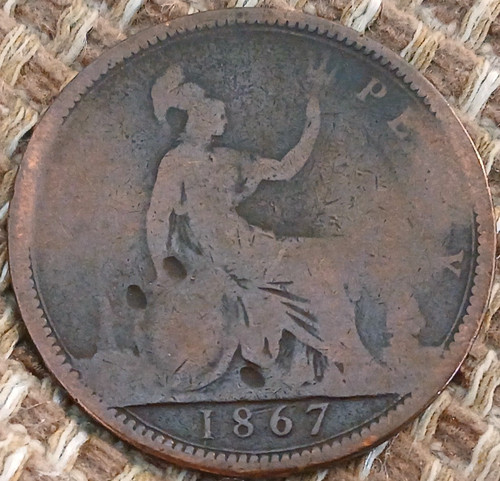 1867 victorian bun young head - 1867,