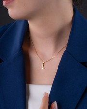 22ct gold initial pendant - initial, pendant-all