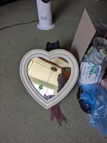 Heart shaped glass mirror for - heart-shaped,