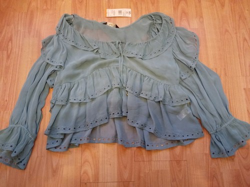 Tesco dusky blue frilly - f&f,