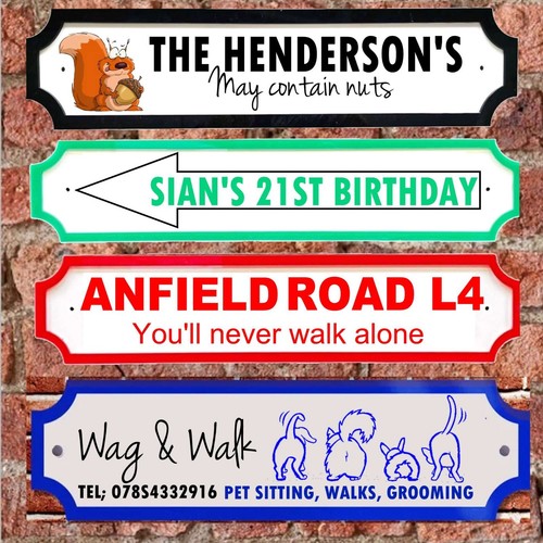 Personalised street sign - personalised, 3d