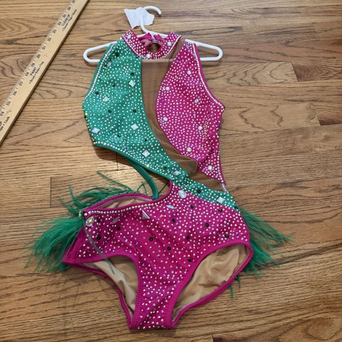 Dance costumes pink green - costumes,