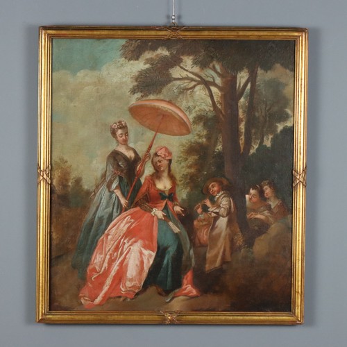 Antique painting love concert - painting,