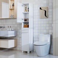 White slimline bathroom - white,