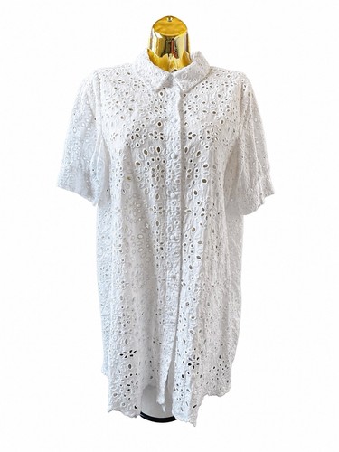 Zara white broderie anglaise - white,