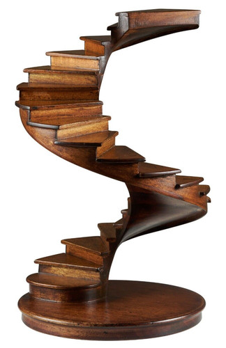 Small library spiral stairs - library,