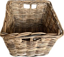 Wicker basket storage shelf - storage,