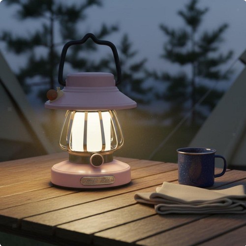 Retro camping lantern smooth - retro,