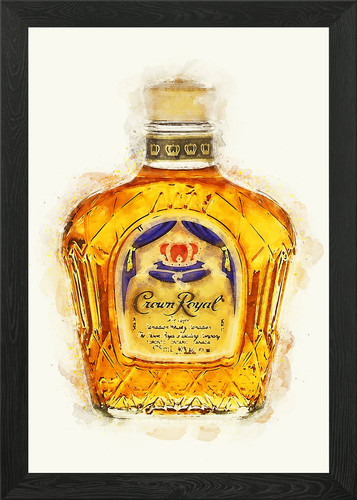 Crown royal whiskey - royal, framed
