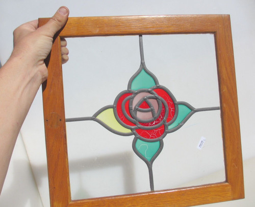 Vintage stained glass window - stained,