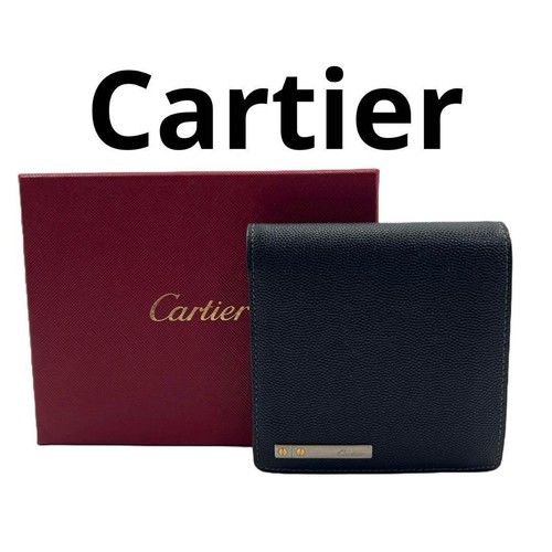Cartier santos fold leather - bi-fold,