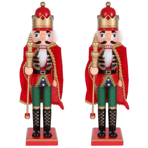 Red wooden nutcracker - wooden, soldier