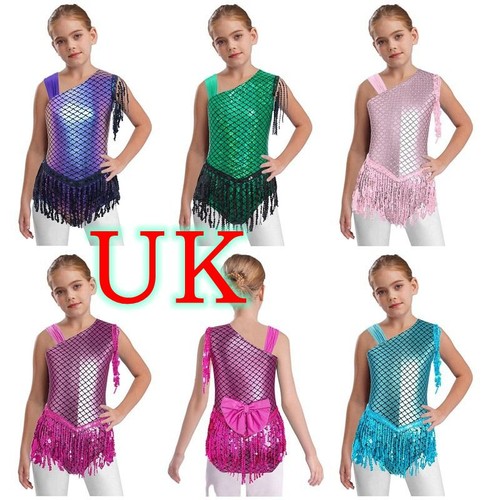 Girls dance dress tassel - dance,