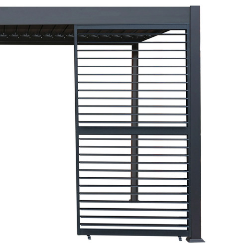 Metal louvre panel anthracite - metal,