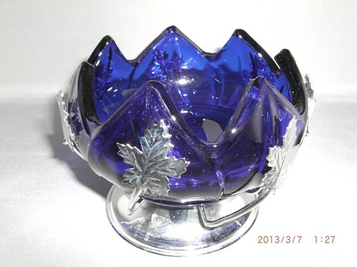 Vintage bagley glass cobalt - glass,