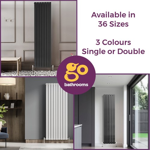 Flat panel radiator vertical - flat,