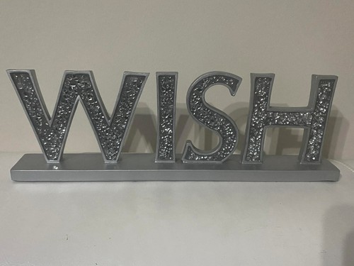 Wish silver mosaic mirror sign - mosaic,