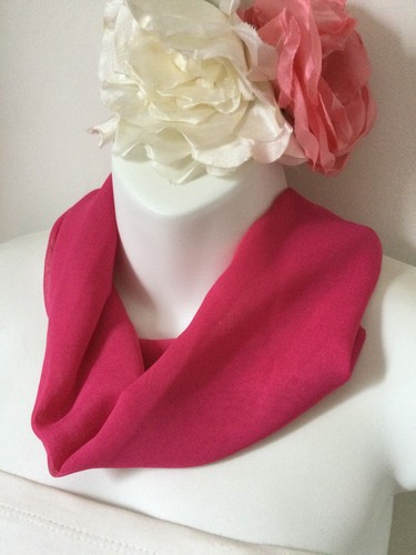 Short plain fuchsia chiffon - plain,