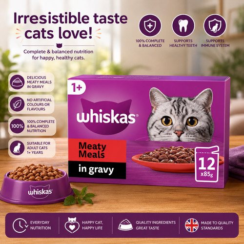 85g whiskas meaty - x, 1+